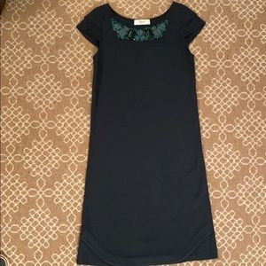 Blugirl Blumarine Forest green jewel neck dress